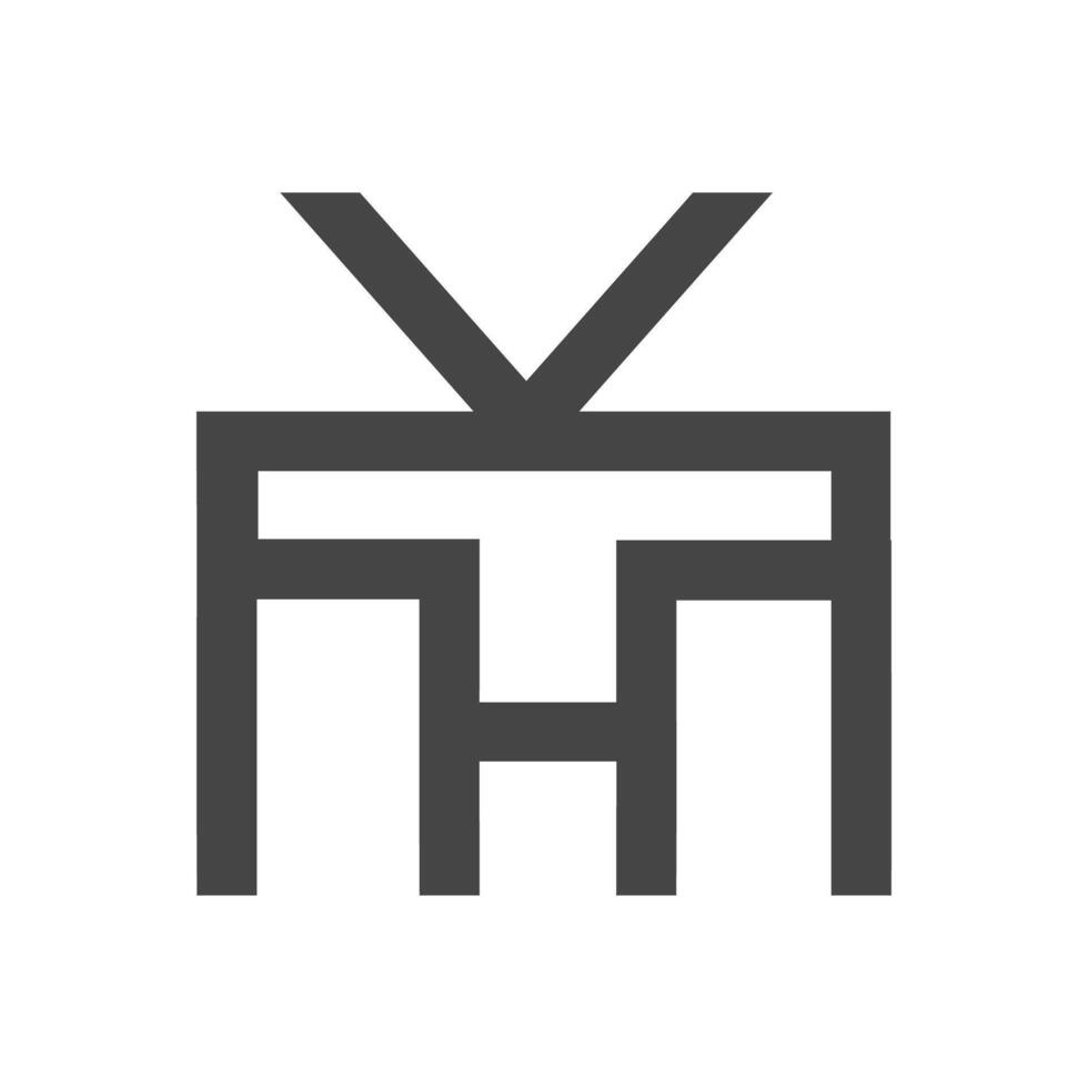 Alphabet Initials logo HK, KH, K and H vector