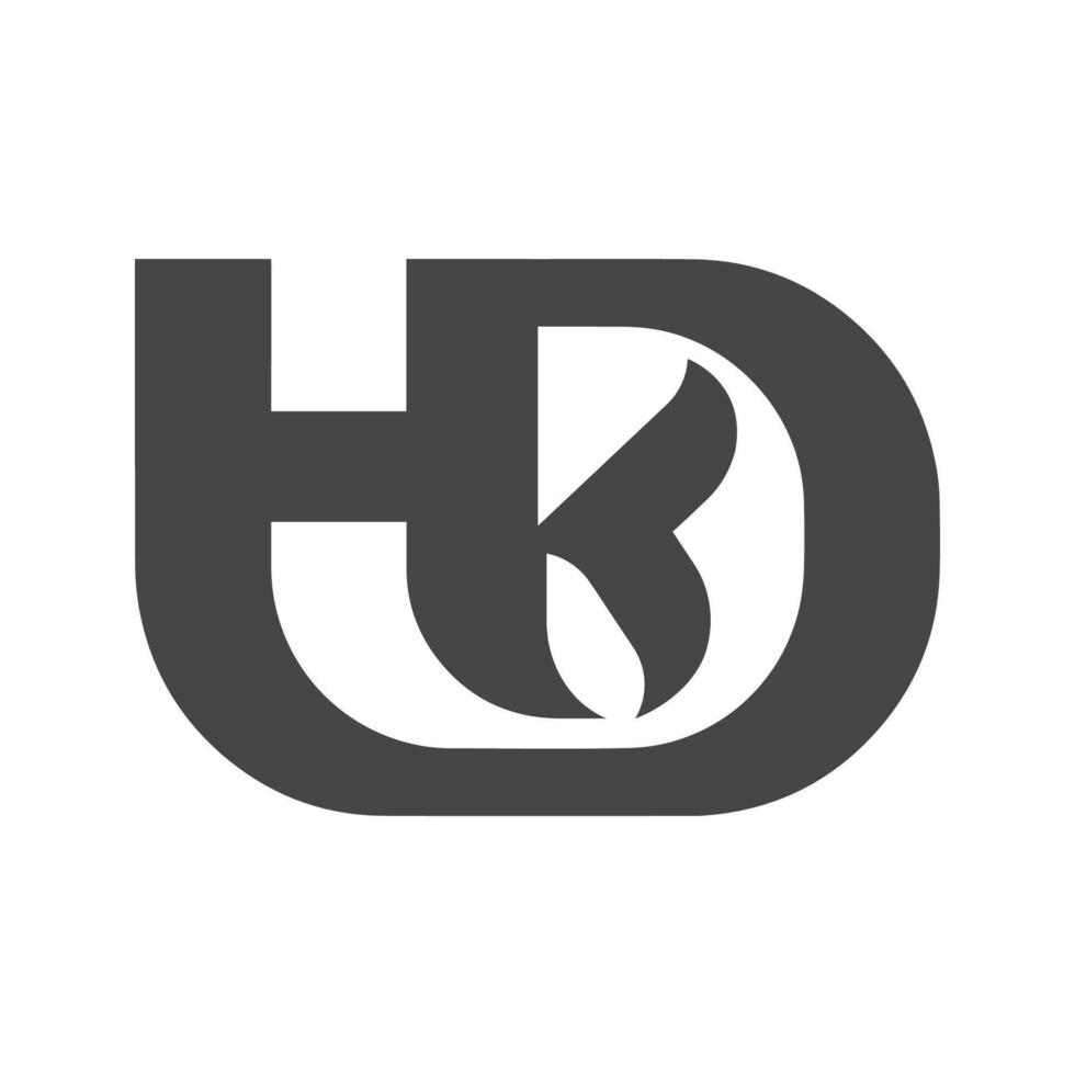 Alphabet Initials logo HK, KH, K and H vector