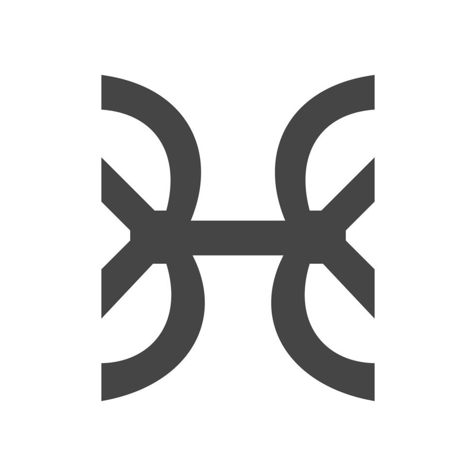 Alphabet Initials logo HK, KH, K and H vector