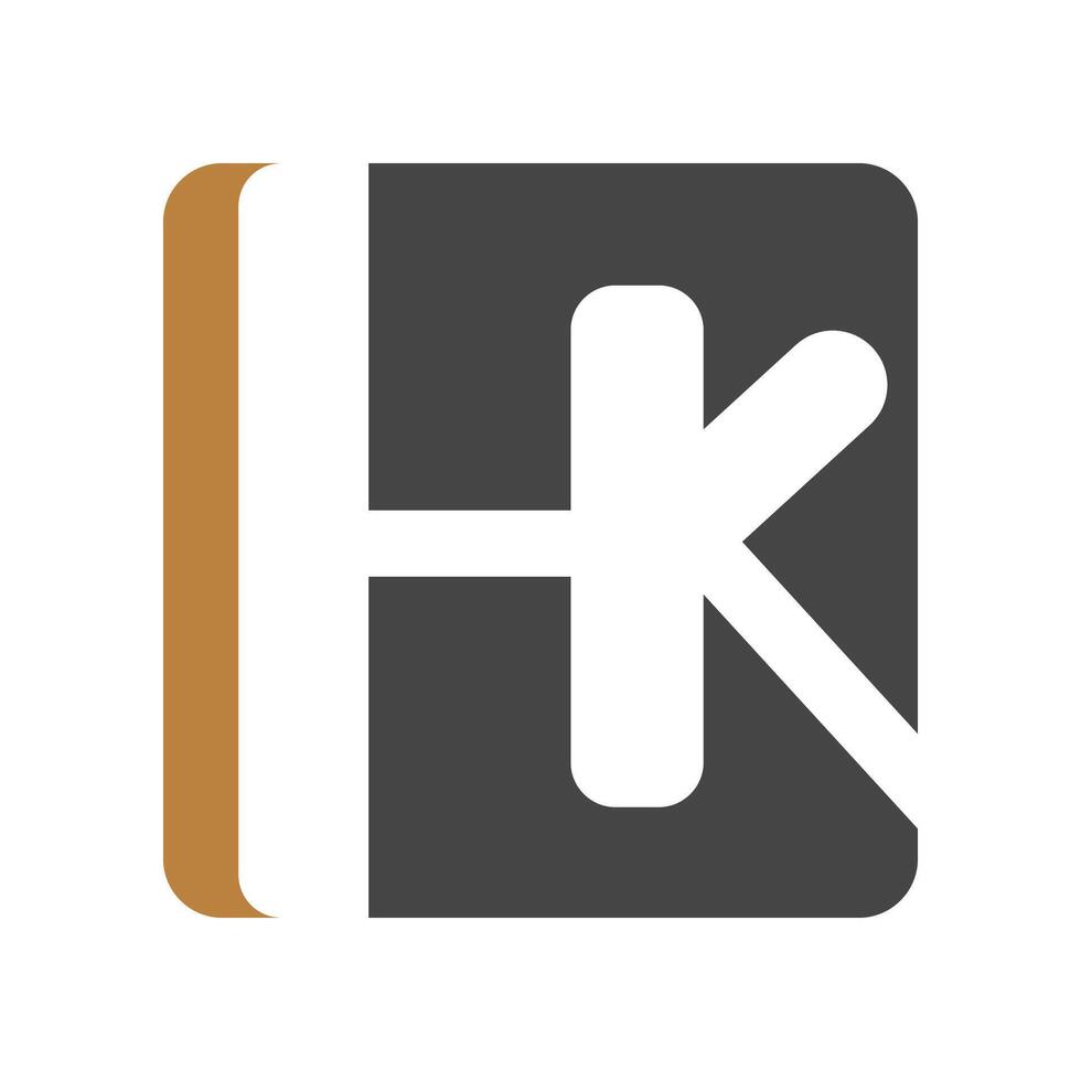 Alphabet Initials logo HK, KH, K and H vector