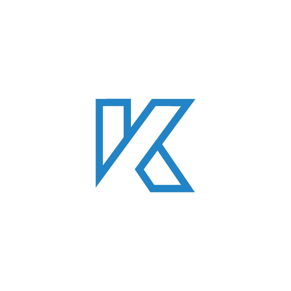 Initial letter k logo design template vector