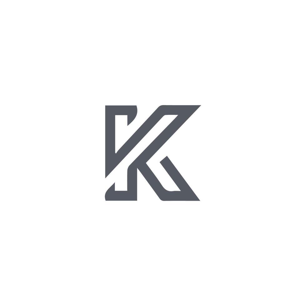 Initial letter k logo design template vector