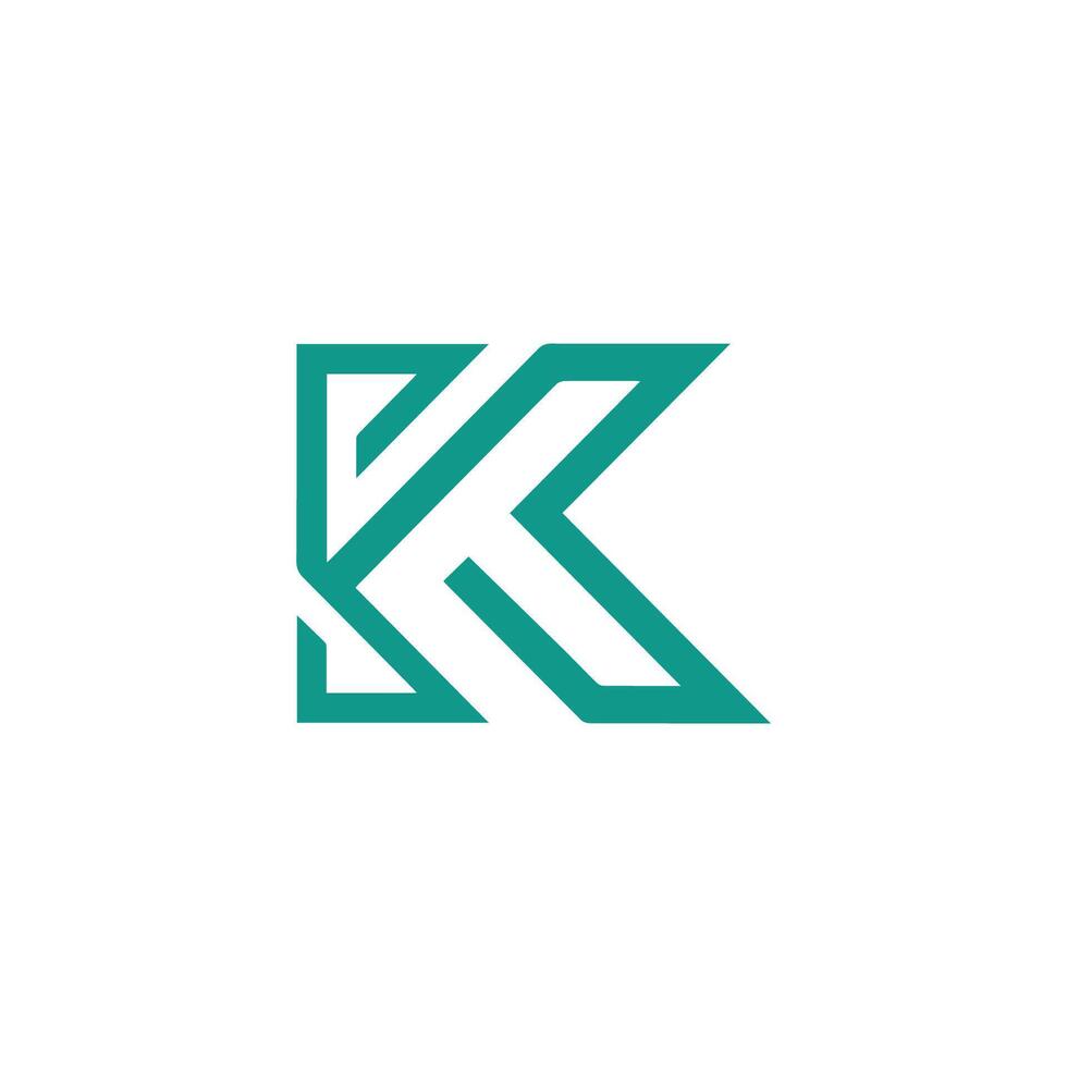 Initial letter k logo design template vector