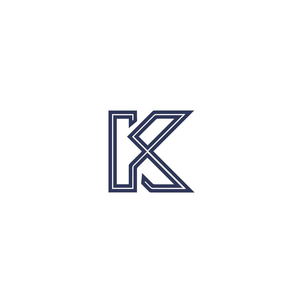 Initial letter k logo design template vector