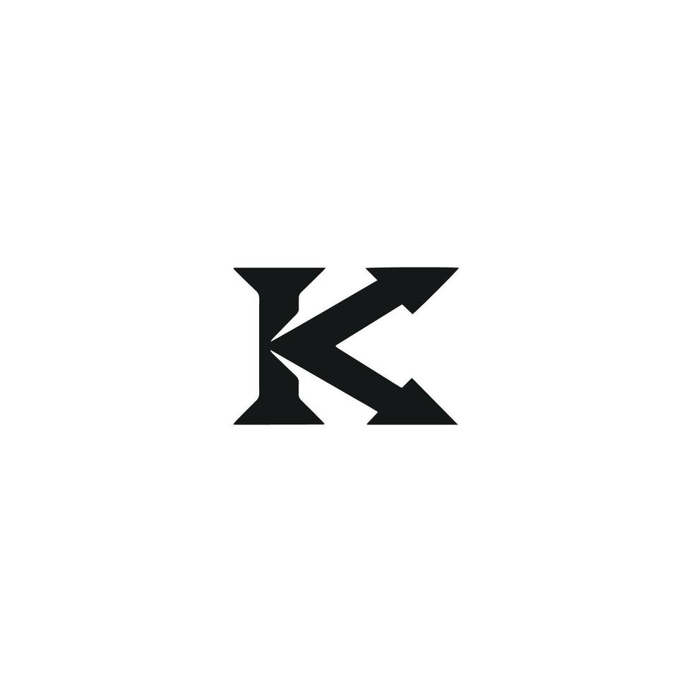 plantilla de diseño de logotipo de letra inicial k vector