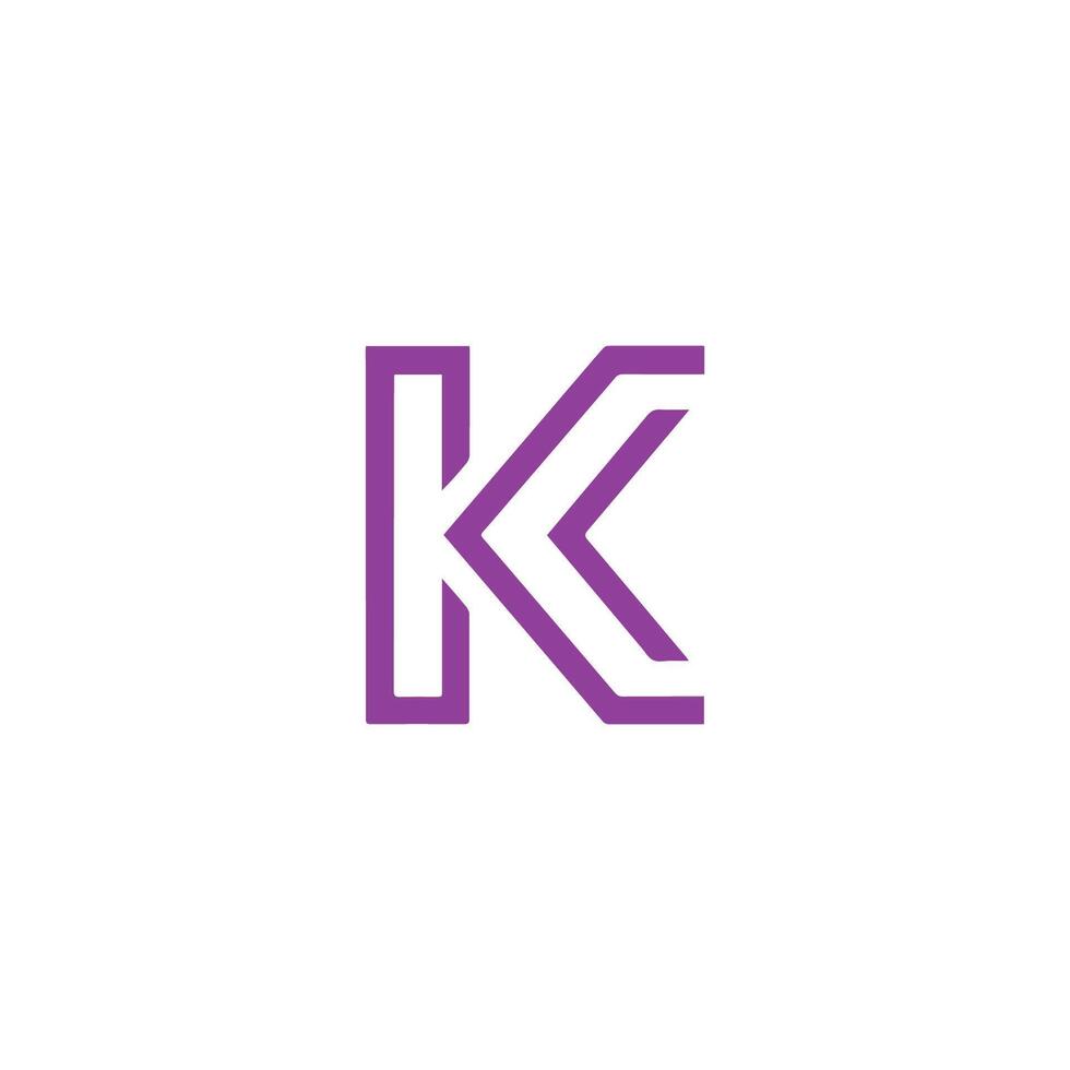 Initial letter k logo design template vector