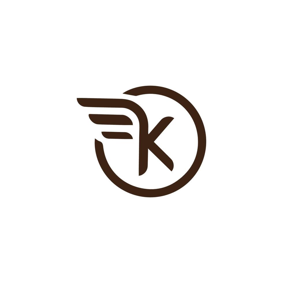 Initial letter k logo design template vector