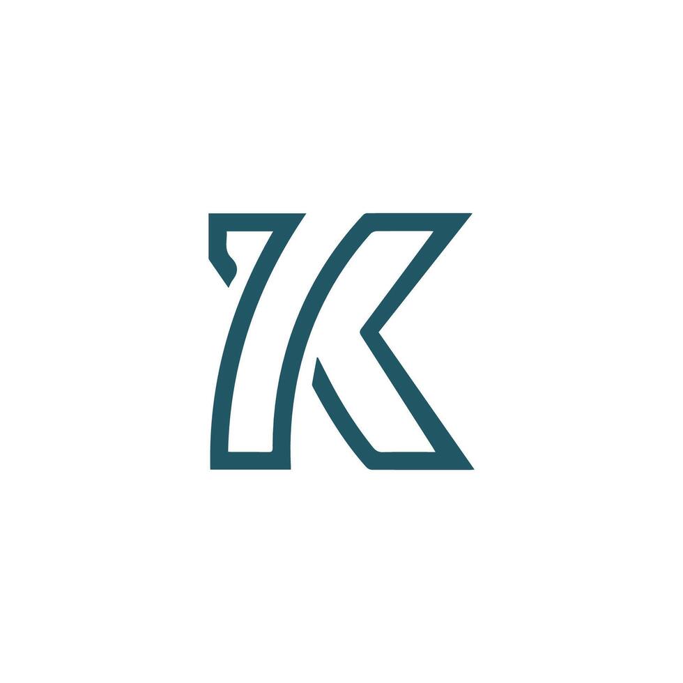 Initial letter k logo design template vector