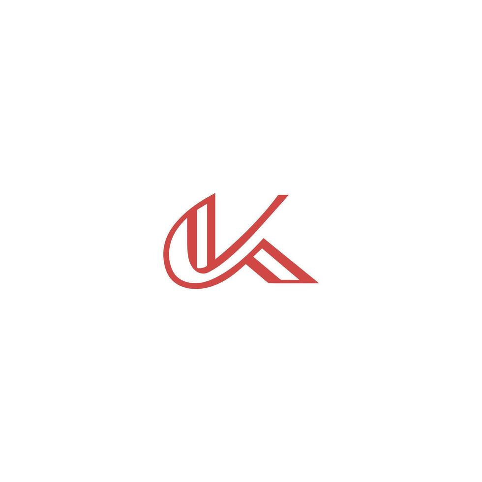 Initial letter k logo design template vector