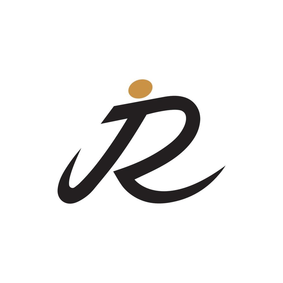 Initial jr letter logo vector template design. Creative abstract letter rj logo design. Linked letter rj logo design.