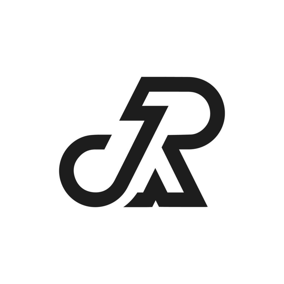 Initial jr letter logo vector template design. Creative abstract letter rj logo design. Linked letter rj logo design.