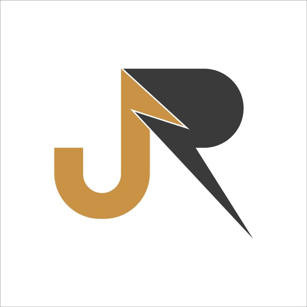 Initial jr letter logo vector template design. Creative abstract letter rj logo design. Linked letter rj logo design.