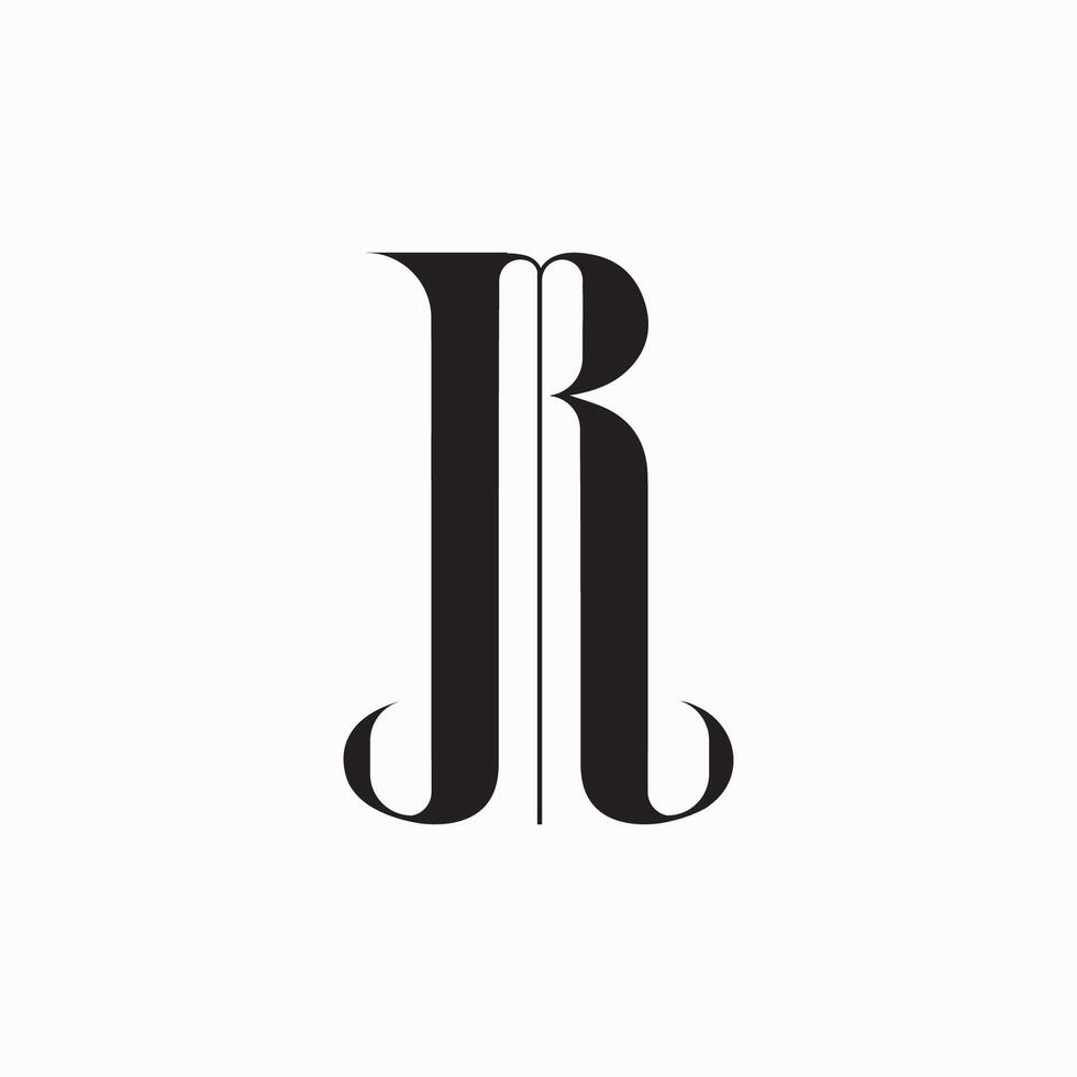 Initial jr letter logo vector template design. Creative abstract letter rj logo design. Linked letter rj logo design.