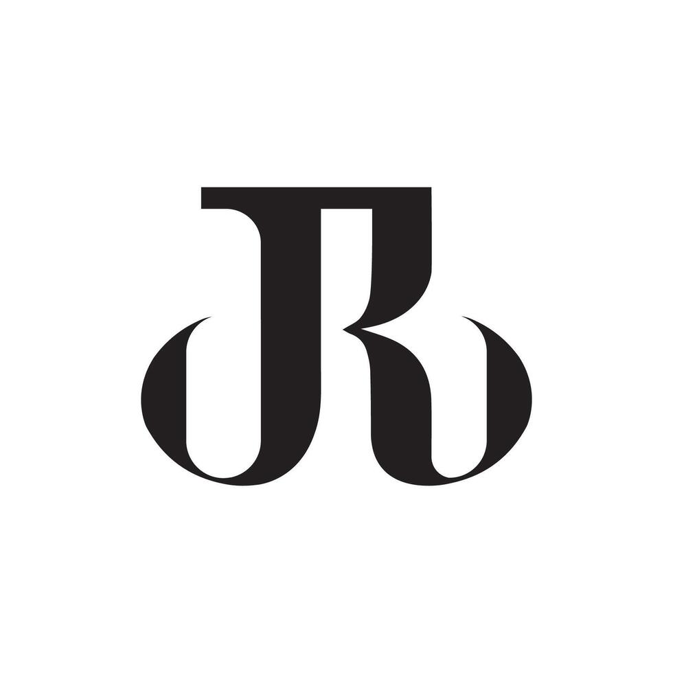 Initial jr letter logo vector template design. Creative abstract letter rj logo design. Linked letter rj logo design.