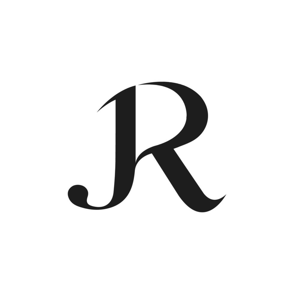 Initial jr letter logo vector template design. Creative abstract letter rj logo design. Linked letter rj logo design.