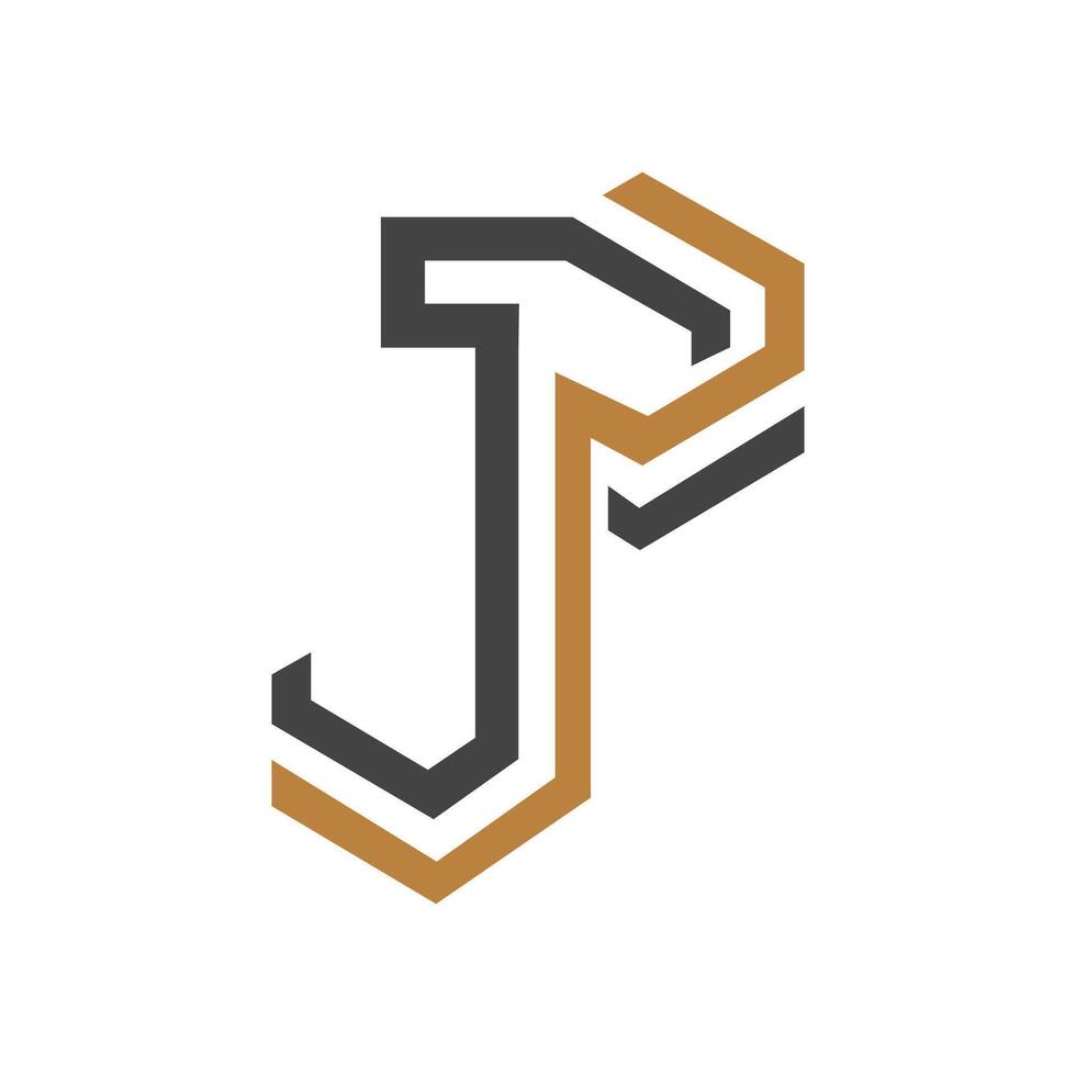 inicial jp letra logo con creativo moderno negocio tipografía vector modelo. creativo resumen letra pj logo diseño.