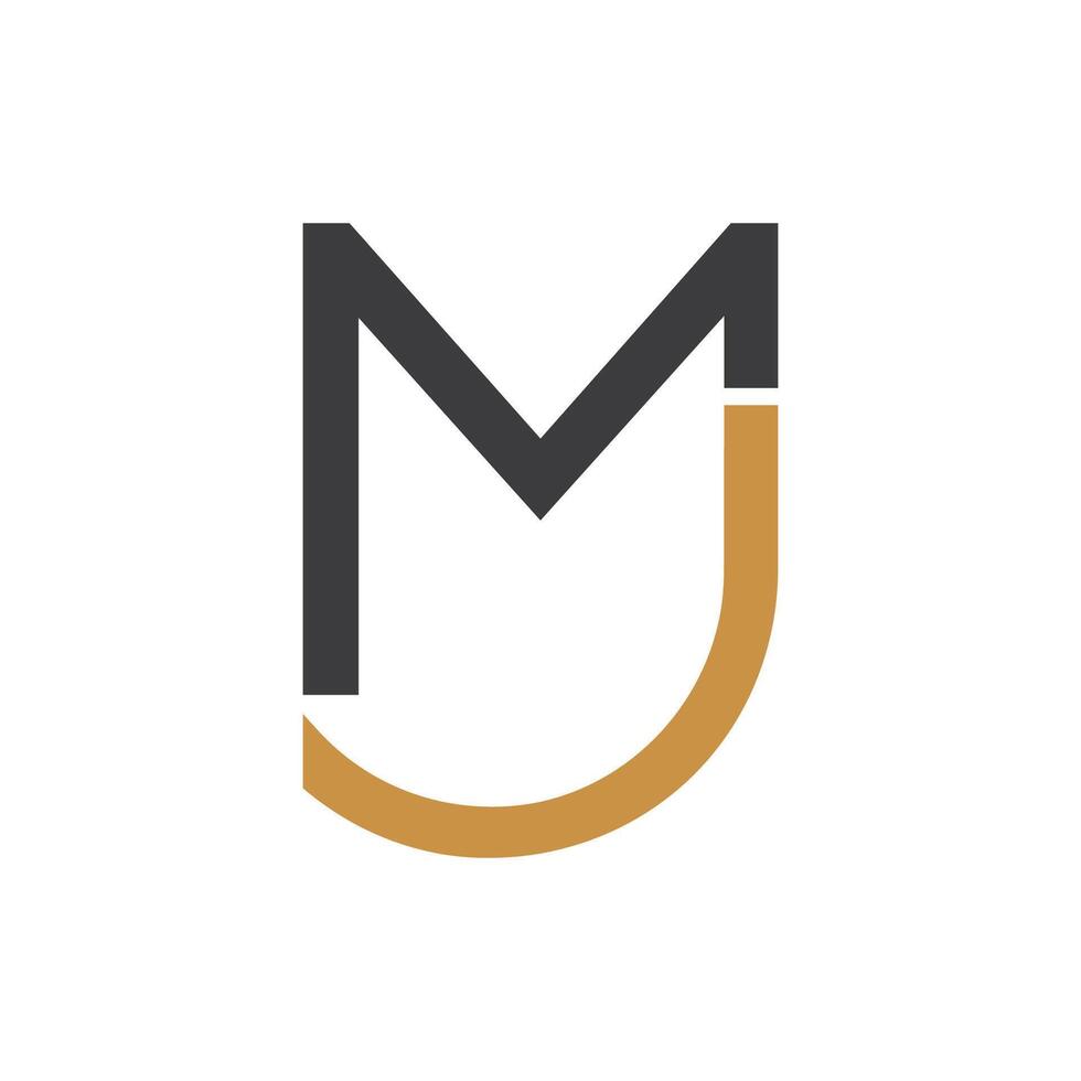 Initial letter jm logo or mj logo vector design template