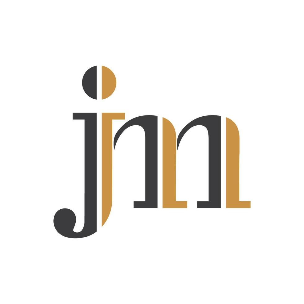 Initial letter jm logo or mj logo vector design template