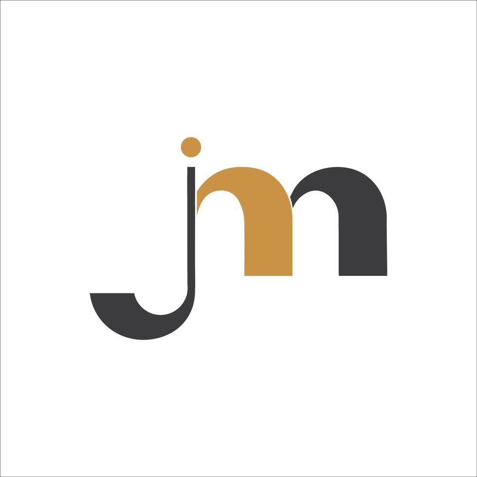 Initial letter jm logo or mj logo vector design template