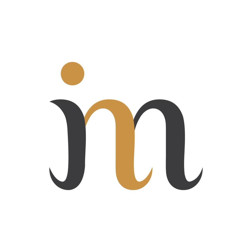 Initial letter jm logo or mj logo vector design template