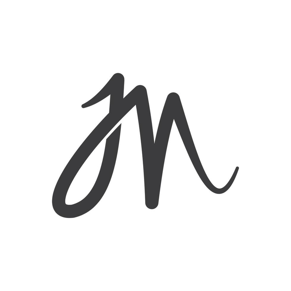 Initial letter jm logo or mj logo vector design template