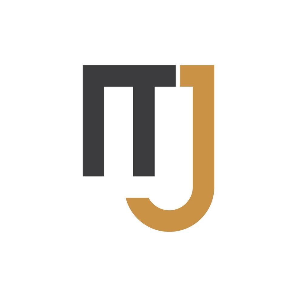 Initial letter jm logo or mj logo vector design template