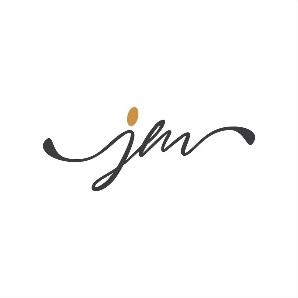 Initial letter jm logo or mj logo vector design template