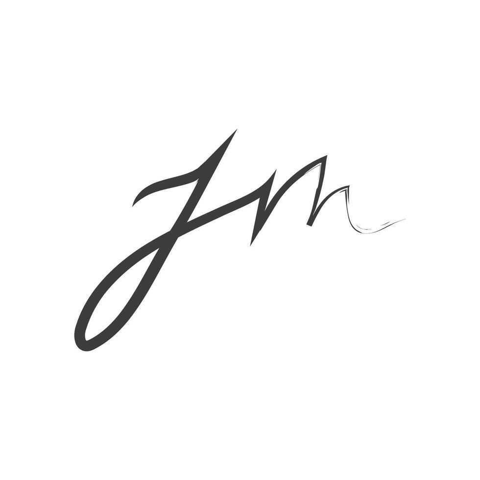 Initial letter jm logo or mj logo vector design template