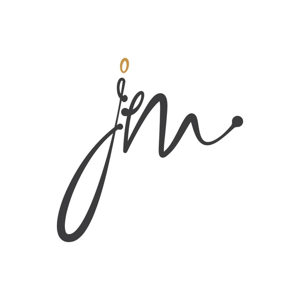 Initial letter jm logo or mj logo vector design template
