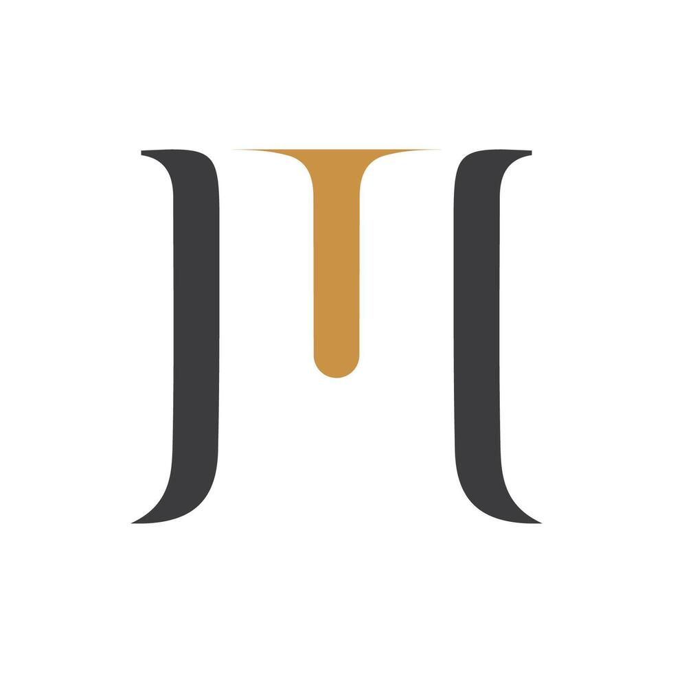 Initial letter jm logo or mj logo vector design template
