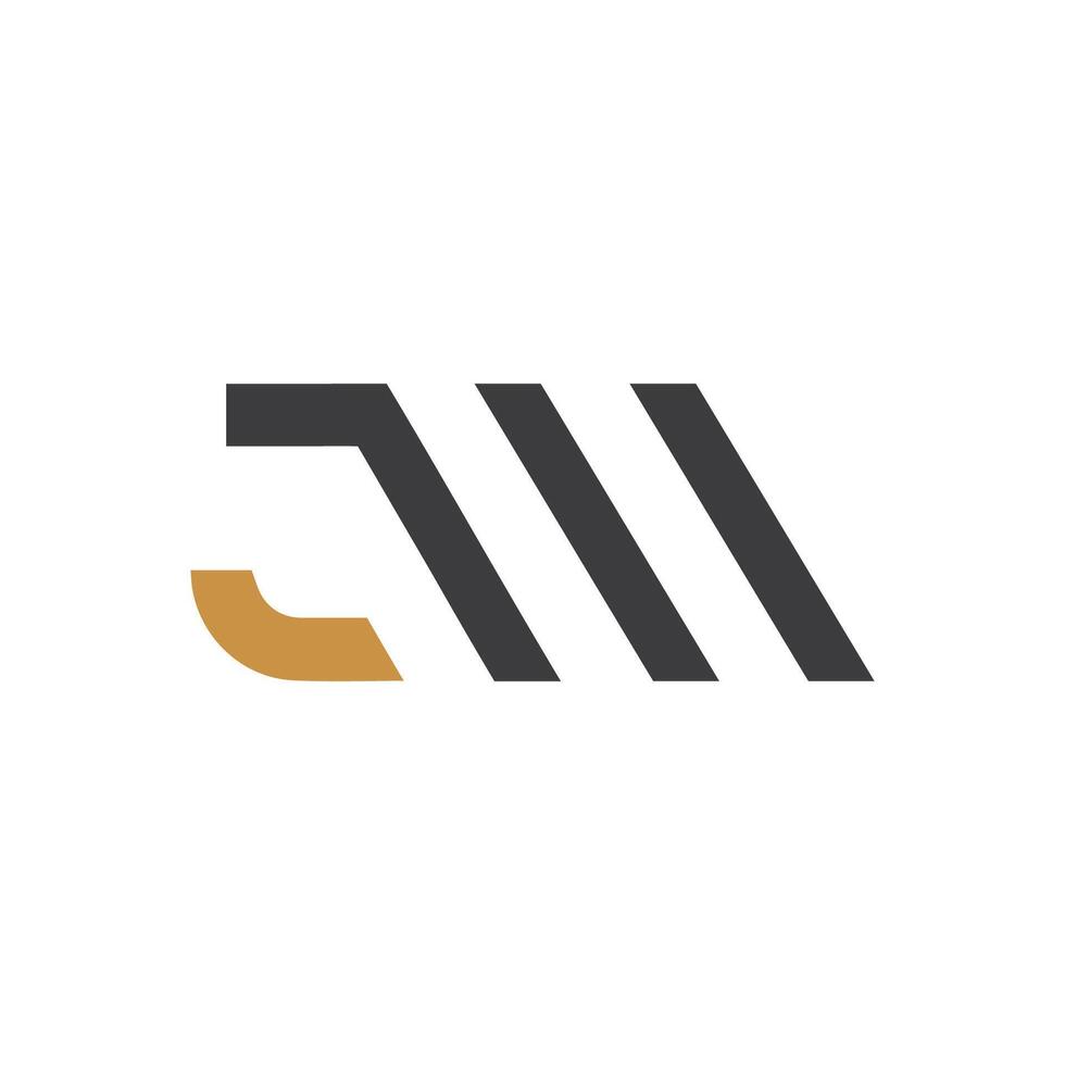 Initial letter jm logo or mj logo vector design template