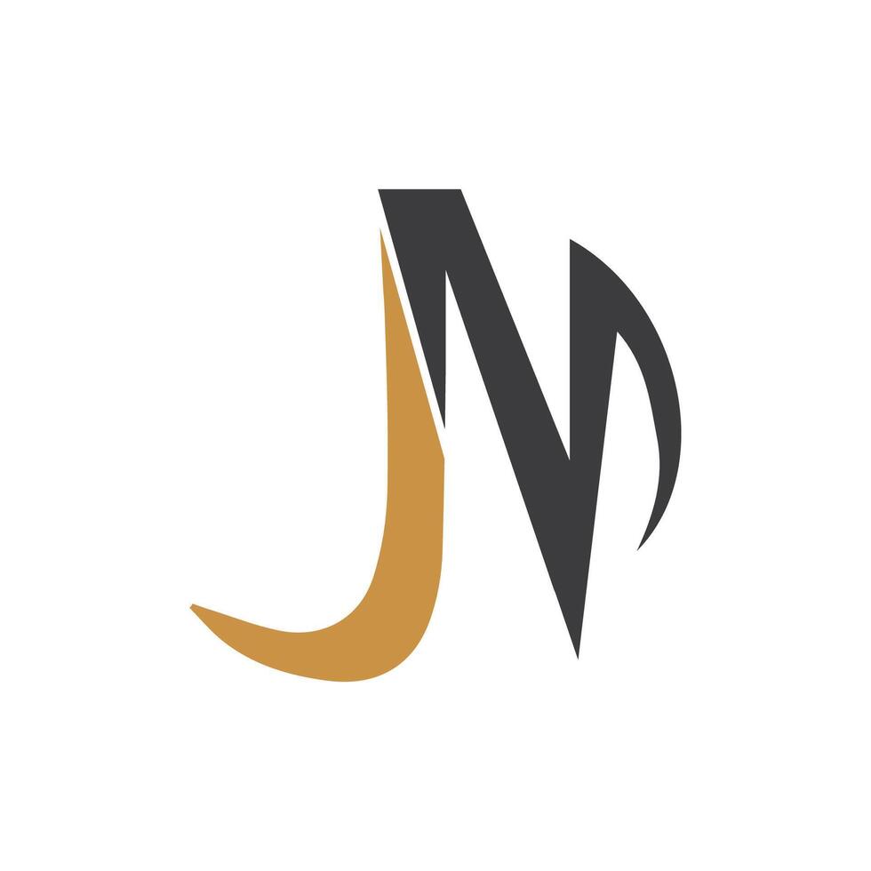 Initial letter jm logo or mj logo vector design template