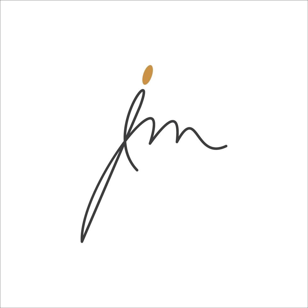 Initial letter jm logo or mj logo vector design template