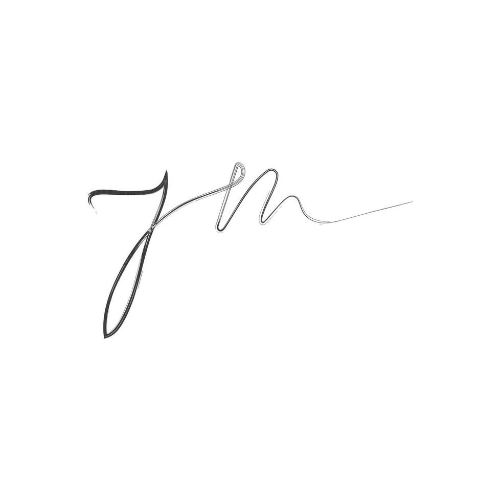 Initial letter jm logo or mj logo vector design template
