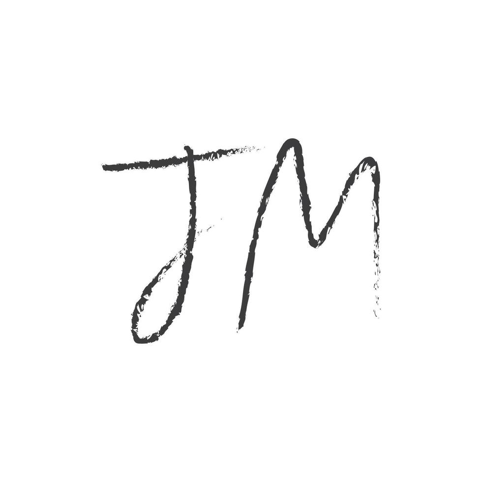 Initial letter jm logo or mj logo vector design template