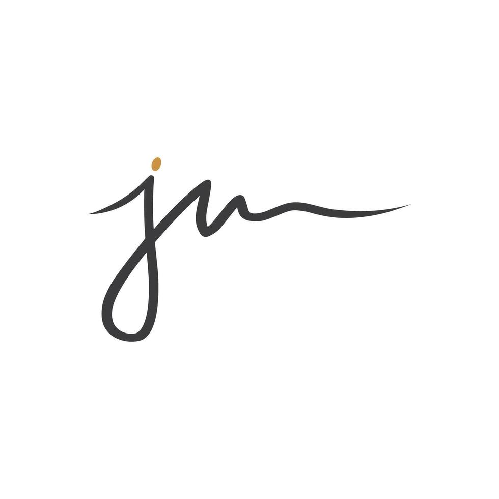 Initial letter jm logo or mj logo vector design template