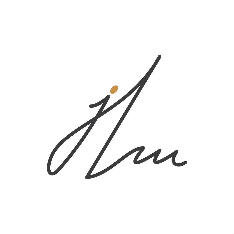 Initial letter jm logo or mj logo vector design template
