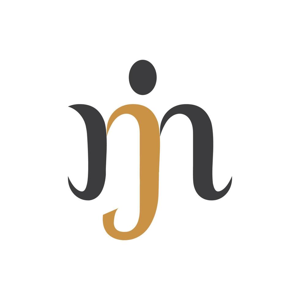 Initial letter jm logo or mj logo vector design template