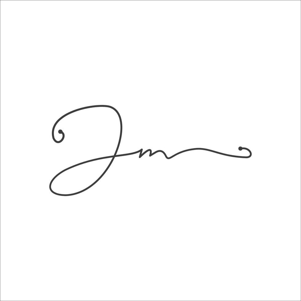 inicial letra jm logo o mj logo vector diseño modelo