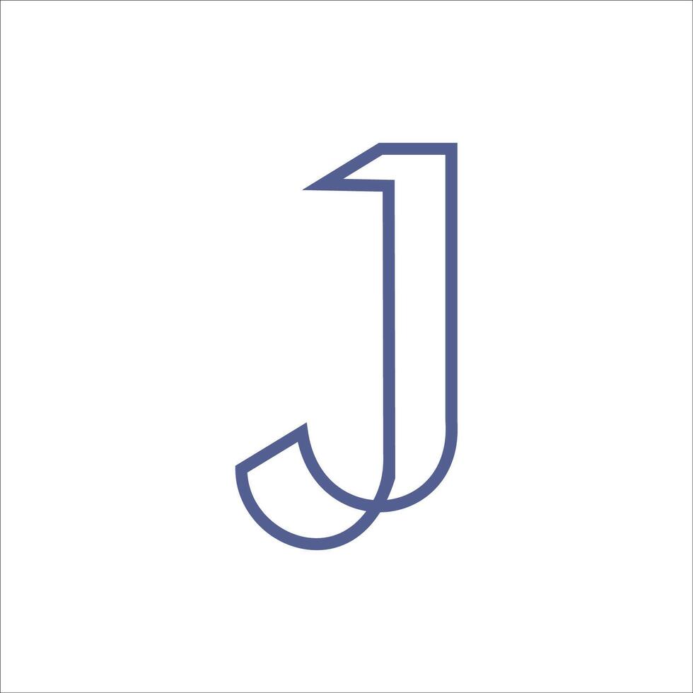 Initial letter jj logo or j logo vector design template