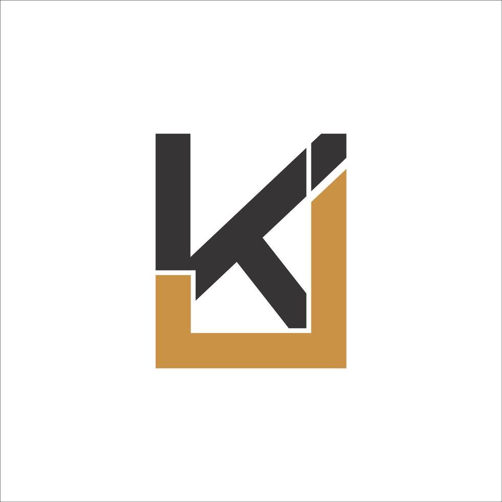 Initial letter jk logo or kj logo vector design template