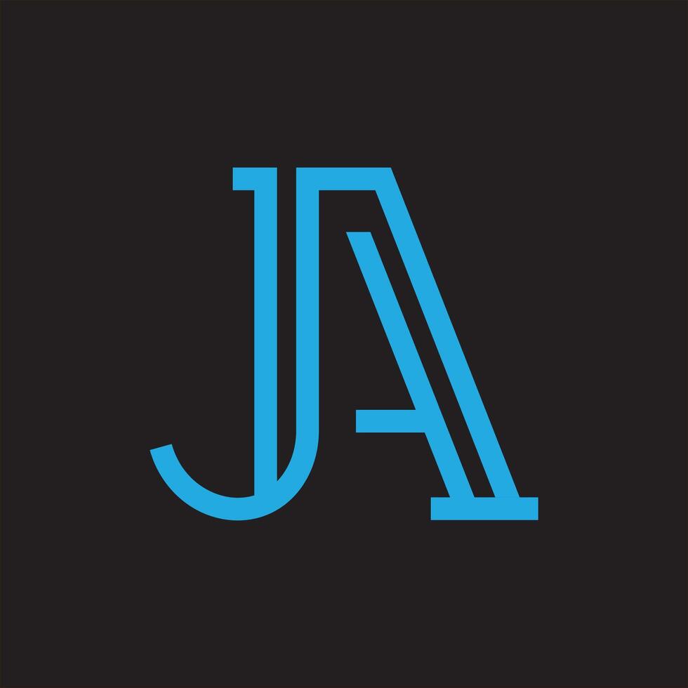 Initial letter ja or aj logo vector design template