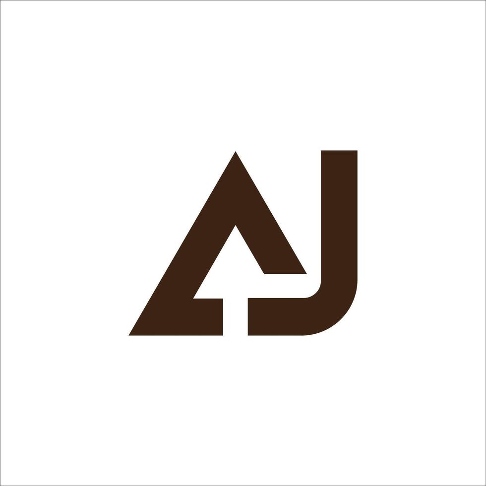 Initial letter ja or aj logo vector design template