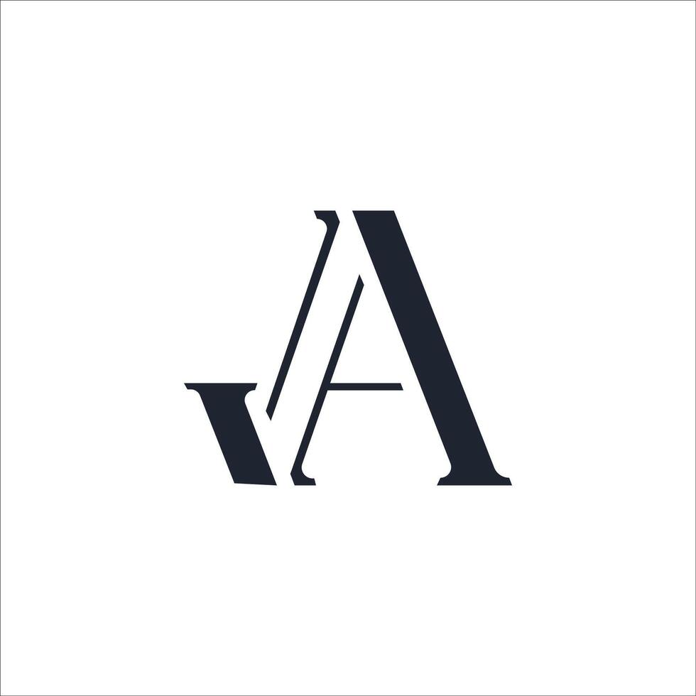 Initial letter ja or aj logo vector design template