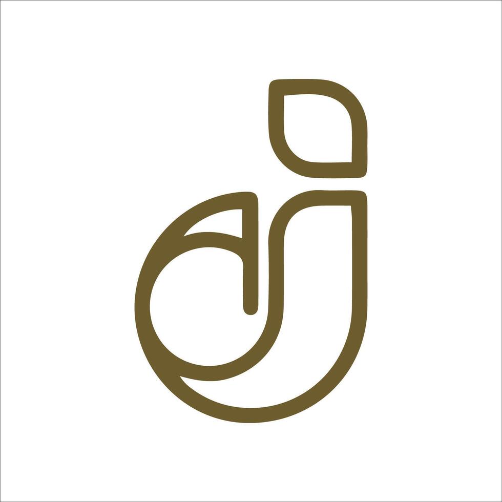 Initial letter ja or aj logo vector design template