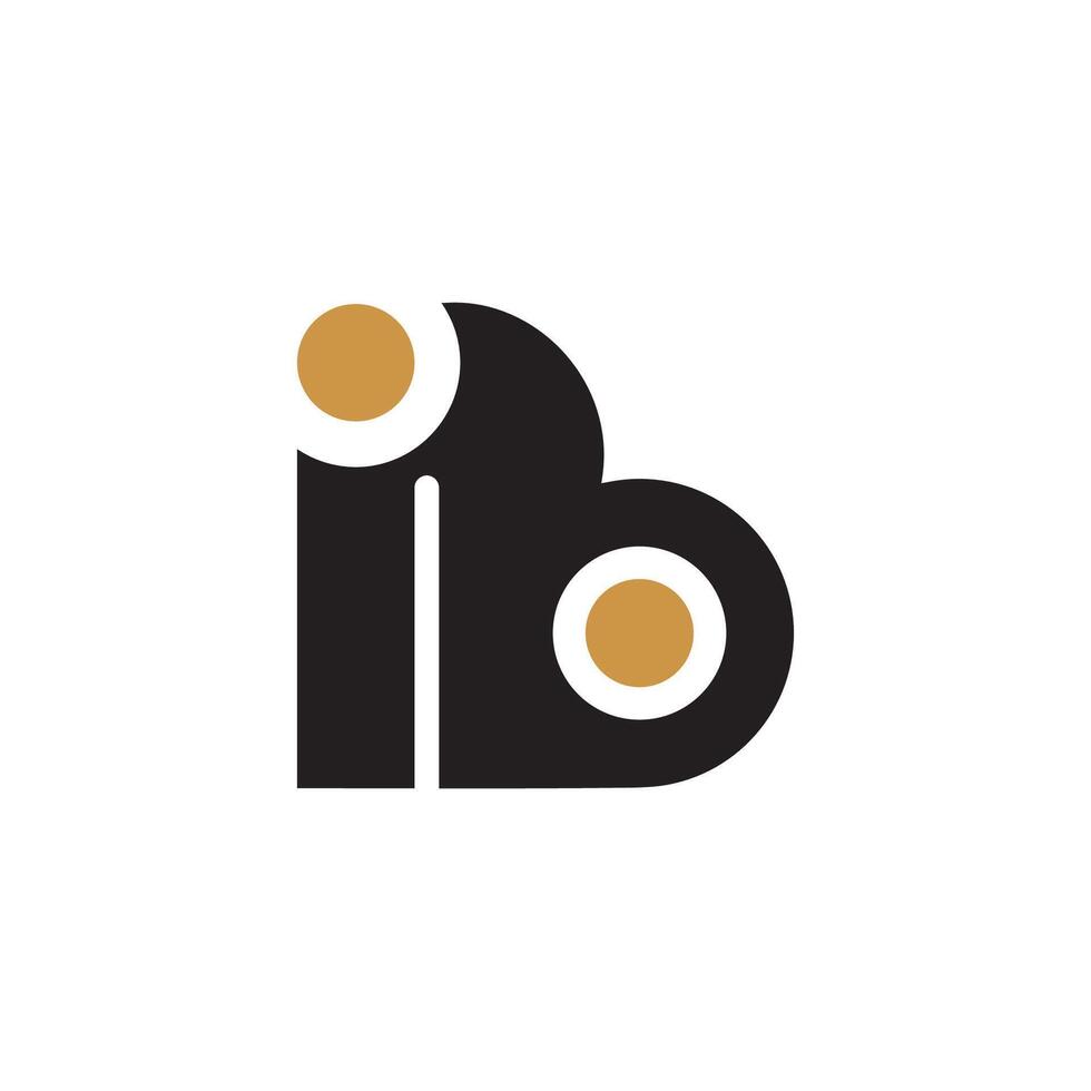 inicial letra ib logo o bi logo vector diseño modelo