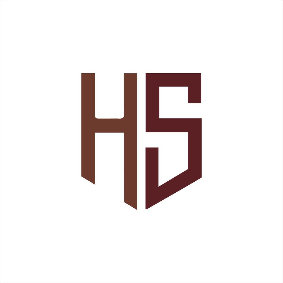 Initial letter hs logo or sh logo vector design template