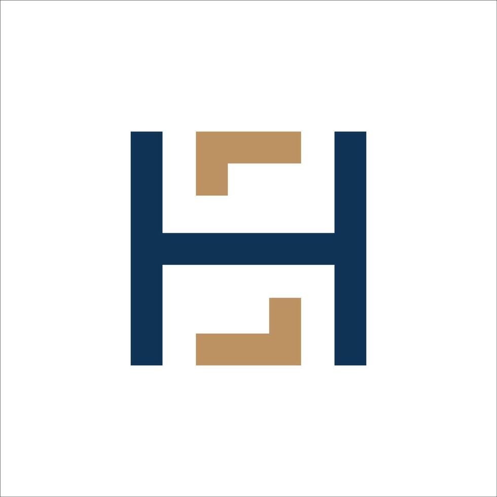 Initial letter hs logo or sh logo vector design template
