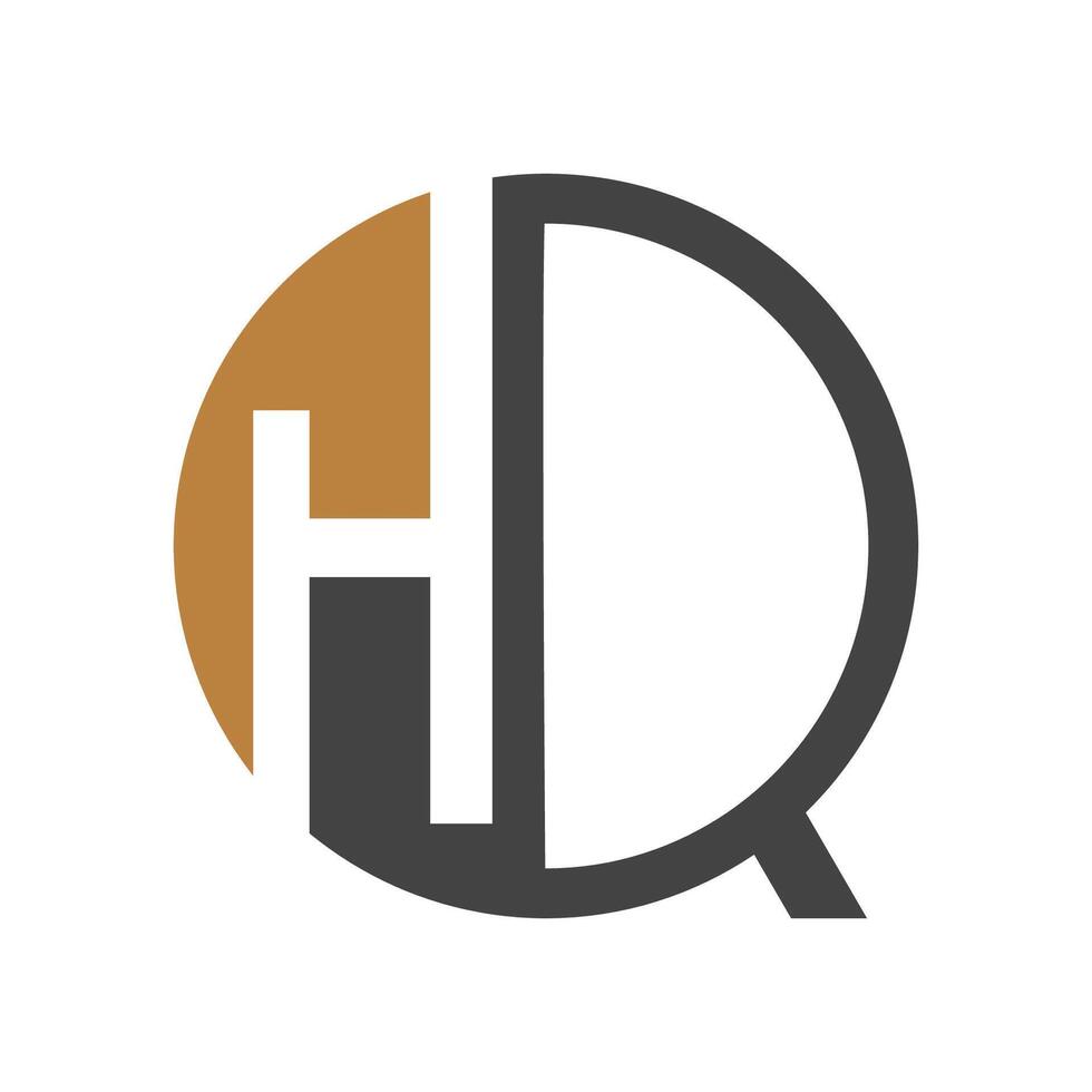 QH, HQ, Q AND H Abstract initial monogram letter alphabet logo design vector