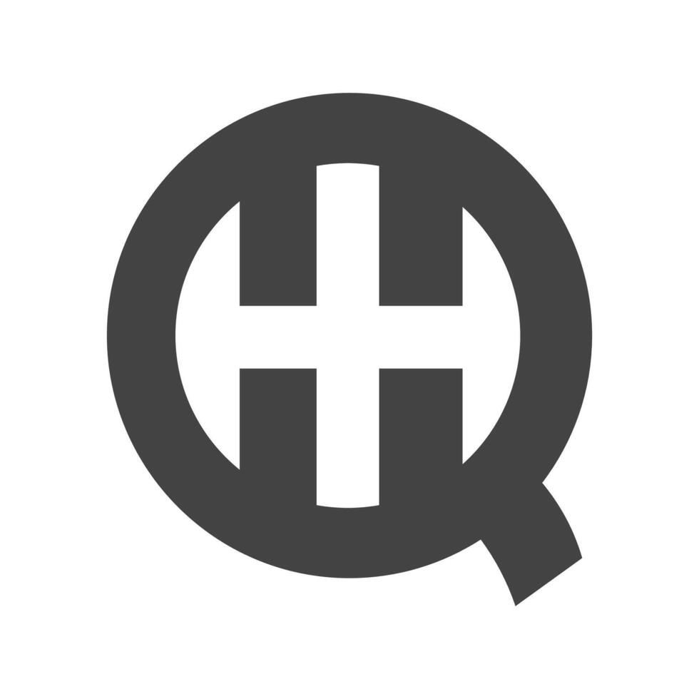 QH, HQ, Q AND H Abstract initial monogram letter alphabet logo design vector
